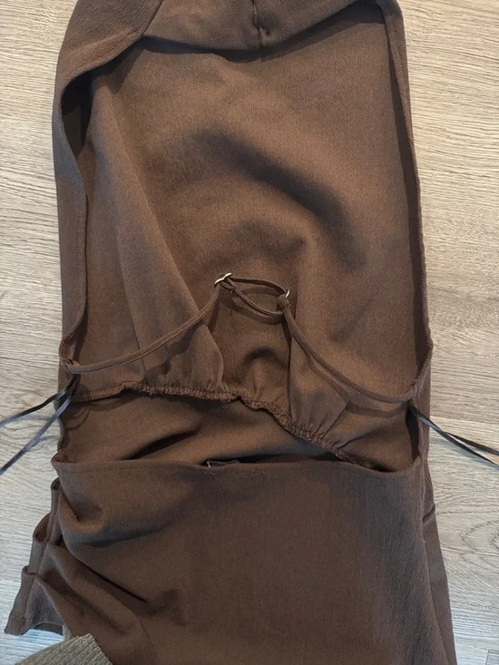 NWOT Zara Open Back Halter Top Brown - Picture 10 of 11